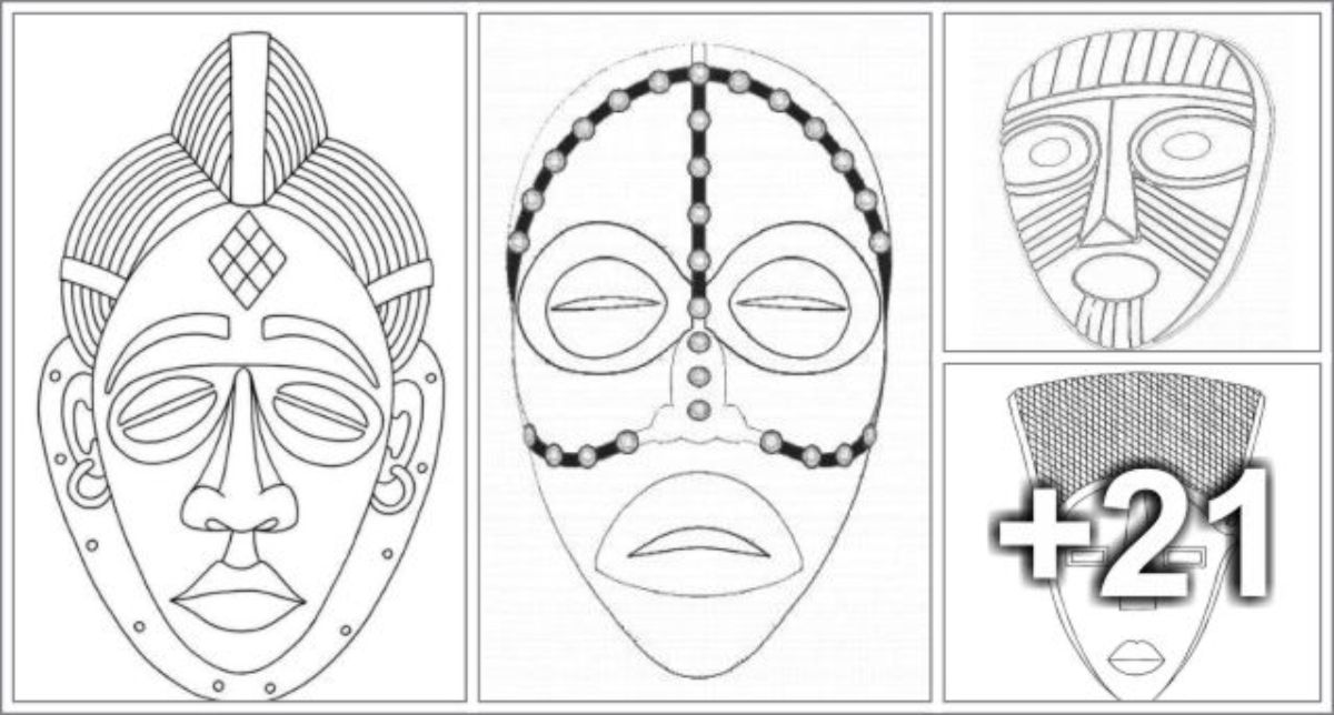 25 Mascaras Africanas para Imprimir